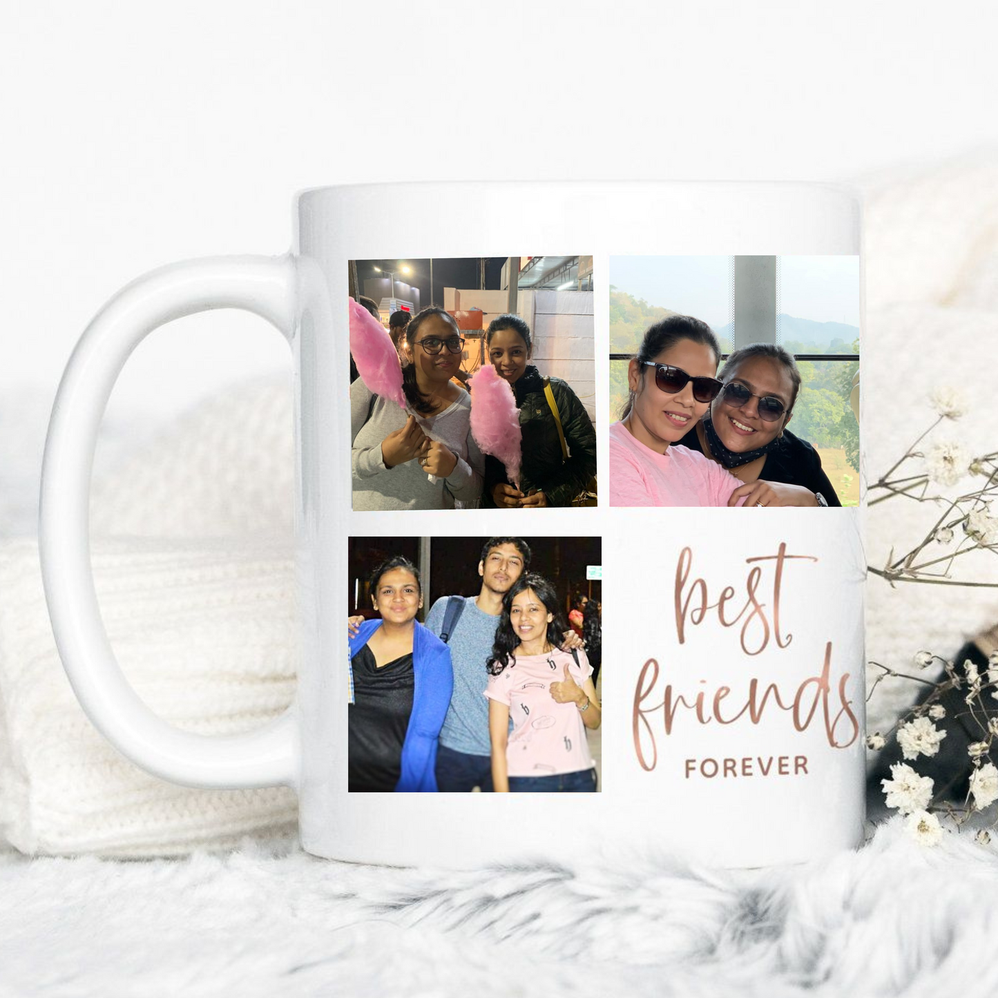 Best Friends Forever Personalized Coffee Mug - White