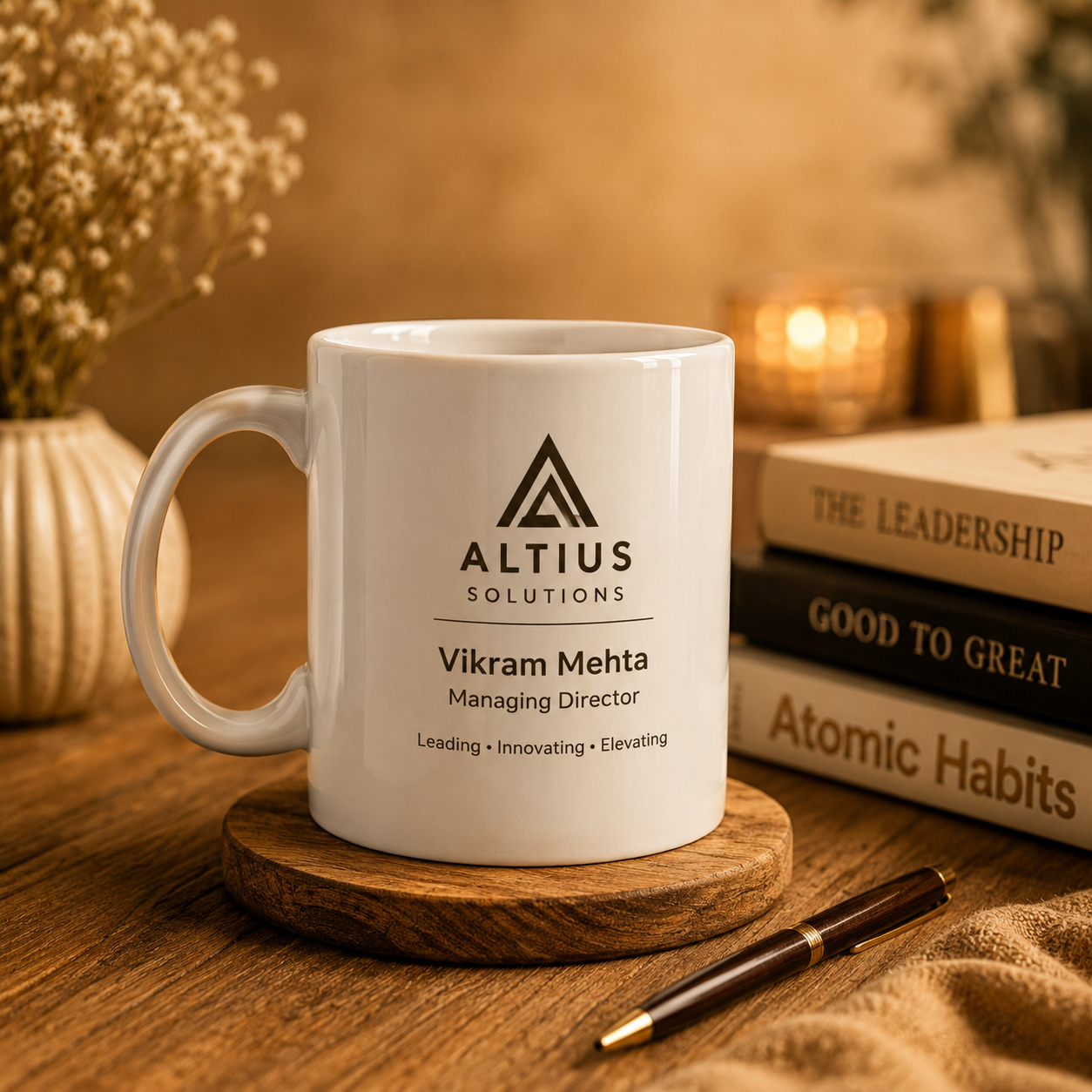 Personalized Corporate White Mug | Custom Logo & Photo Mug