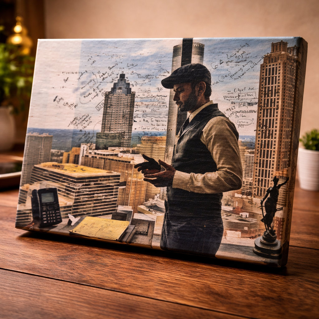 Personalized Wooden Photo Plaque for Professionals – Custom Business Theme Gift (9x6 Inches)