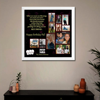Happy Birthday 12x12 Personalized Collage Frame