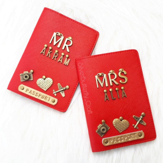 Personalized Passport Covers - Couple
