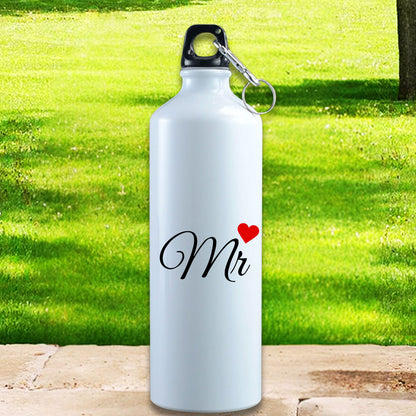Personalized Mr & Mrs Metal Sipper Bottle