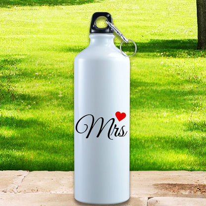 Personalized Mr & Mrs Metal Sipper Bottle