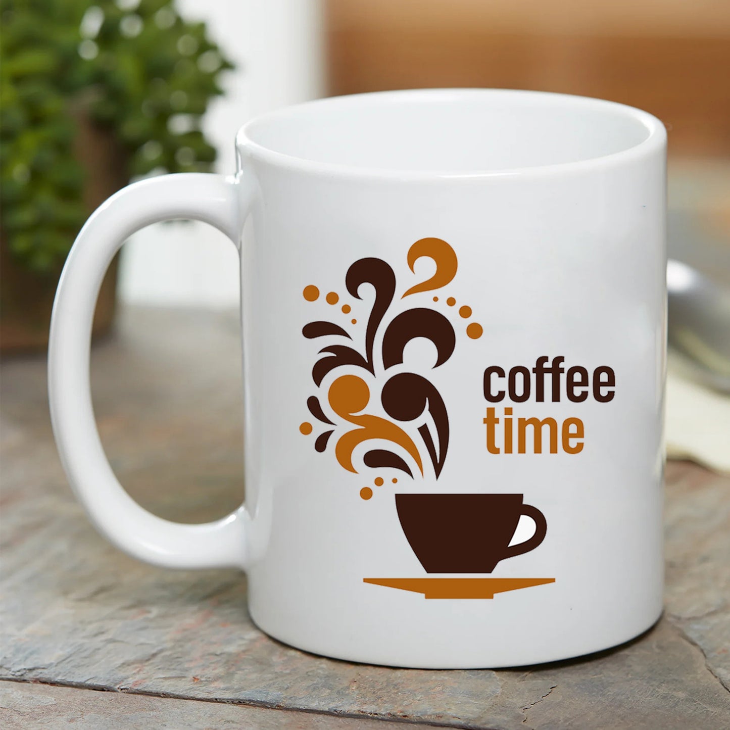 Coffee Time Personalized Coffee Mug - White