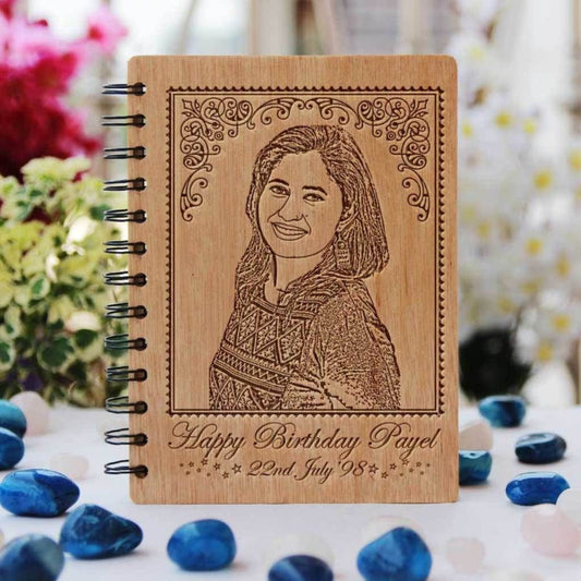 Personalized Wooden Photo Diary - Birthday