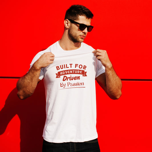 Cotton Round Neck Men's T-shirt - White