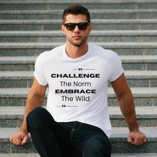 Cotton Round Neck Men's T-shirt - White
