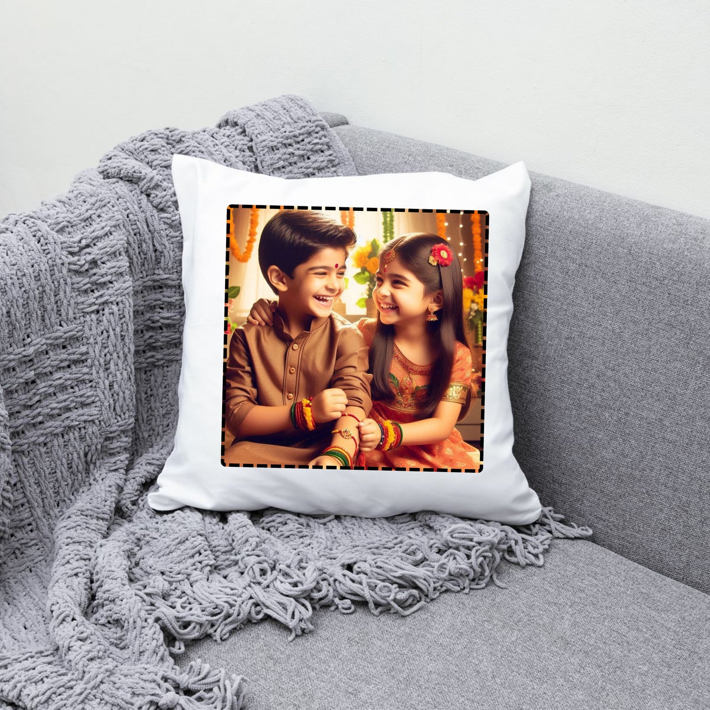 Personalized White Cushion