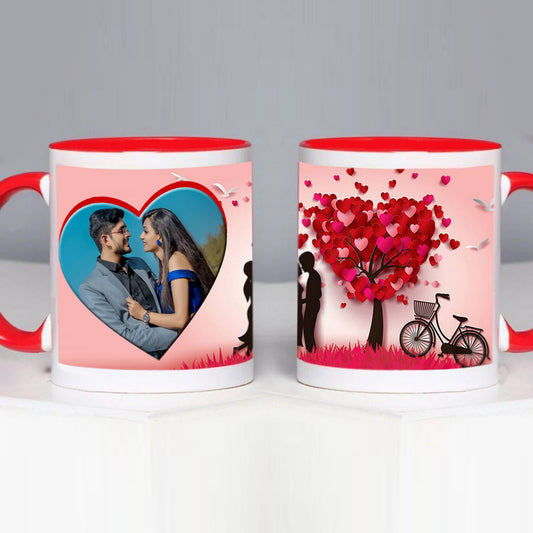Personalized Red Color inside mug - Couple