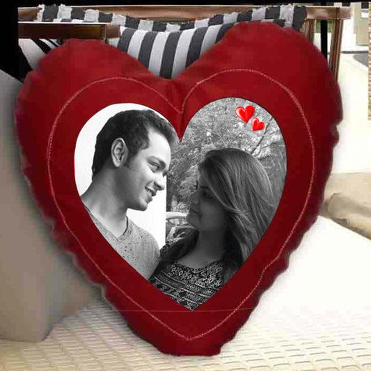 Personalized Heart Cushion - Red