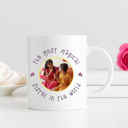 Personalized Rakhi mug - White