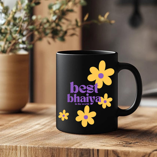 Personalized Full Black Mug - Best Bhaiya