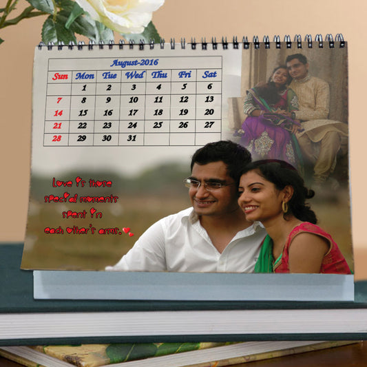 Personalized 8X10 Desktop Calendar - Couple