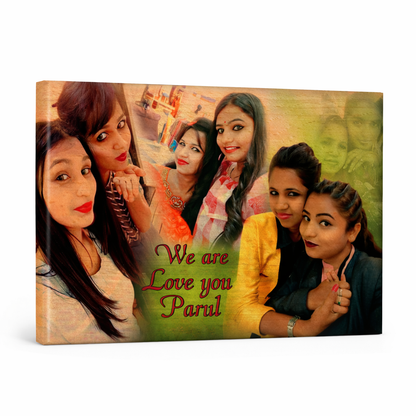 Personalized Friends Photo Collage Wooden Plaque – Custom Memory Gift (8x6 Inches)