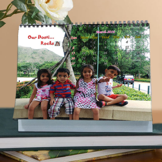 Personalized 8X10 Desktop Calendar - Siblings