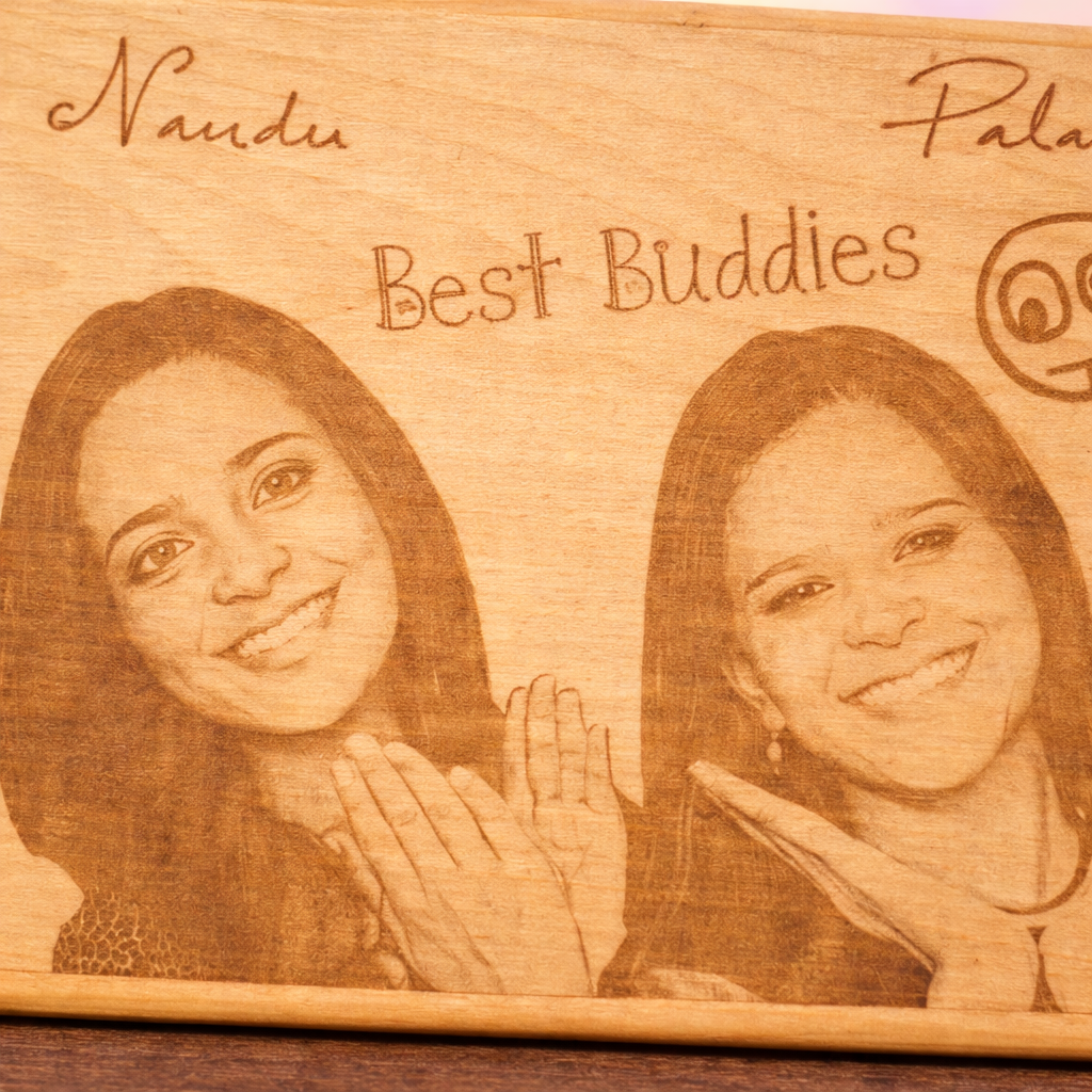 Best Buddies Personalized Wooden Engraved Plaque - 9x6 inches