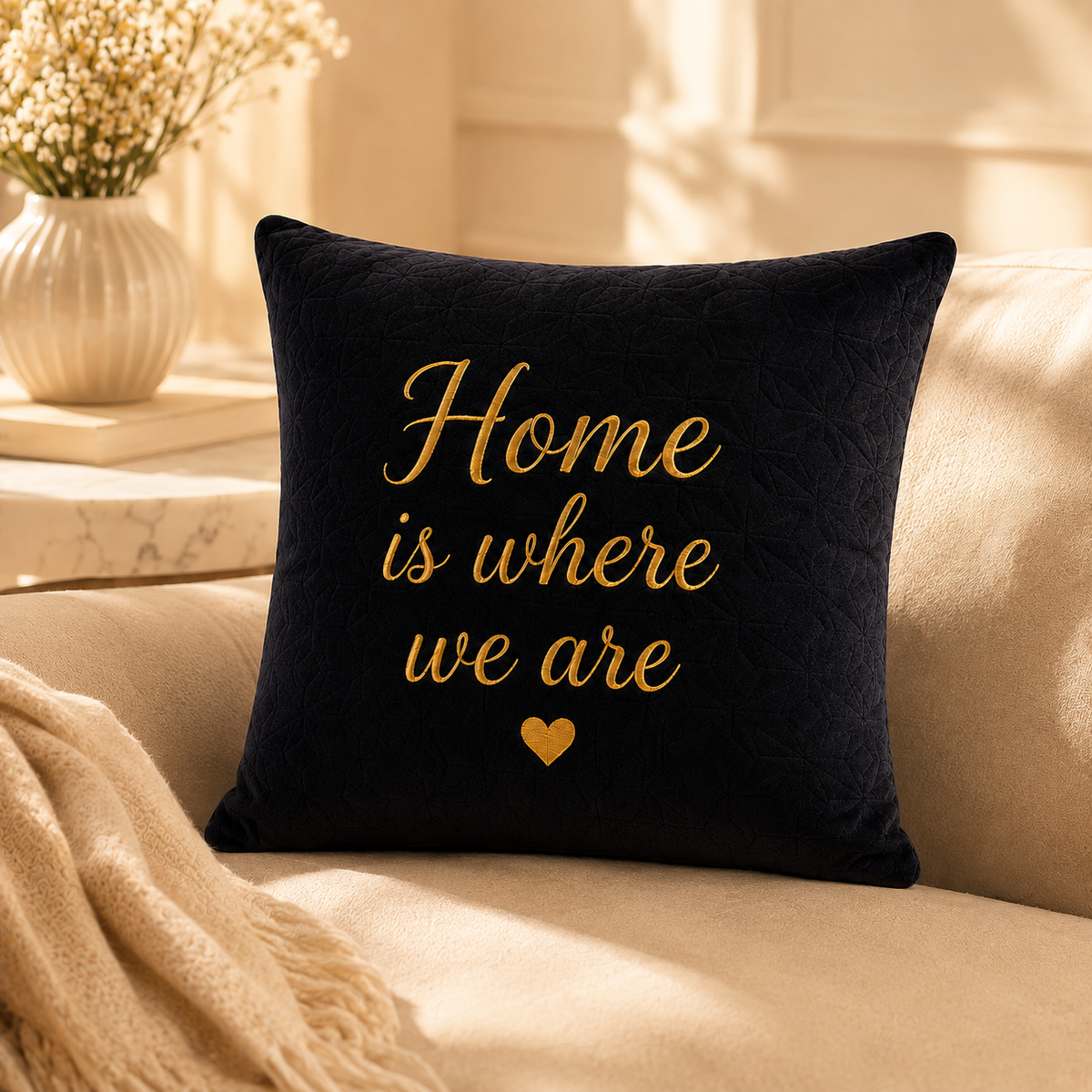 black velvet cushion-1