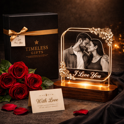 Personalized Couple LED Acrylic Lamp  Custom Romantic Photo Gift