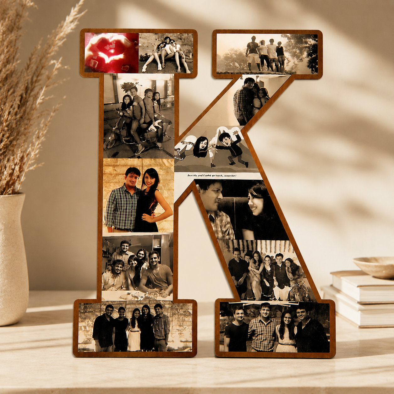 Personalized Alphabet K Photo Frame – Custom Letter Photo Collage