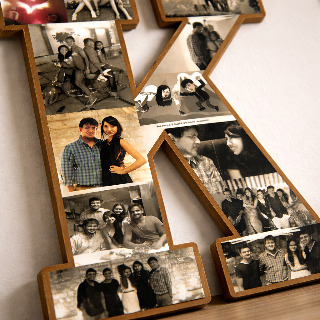 Personalized Alphabet K Photo Frame – Custom Letter Photo Collage