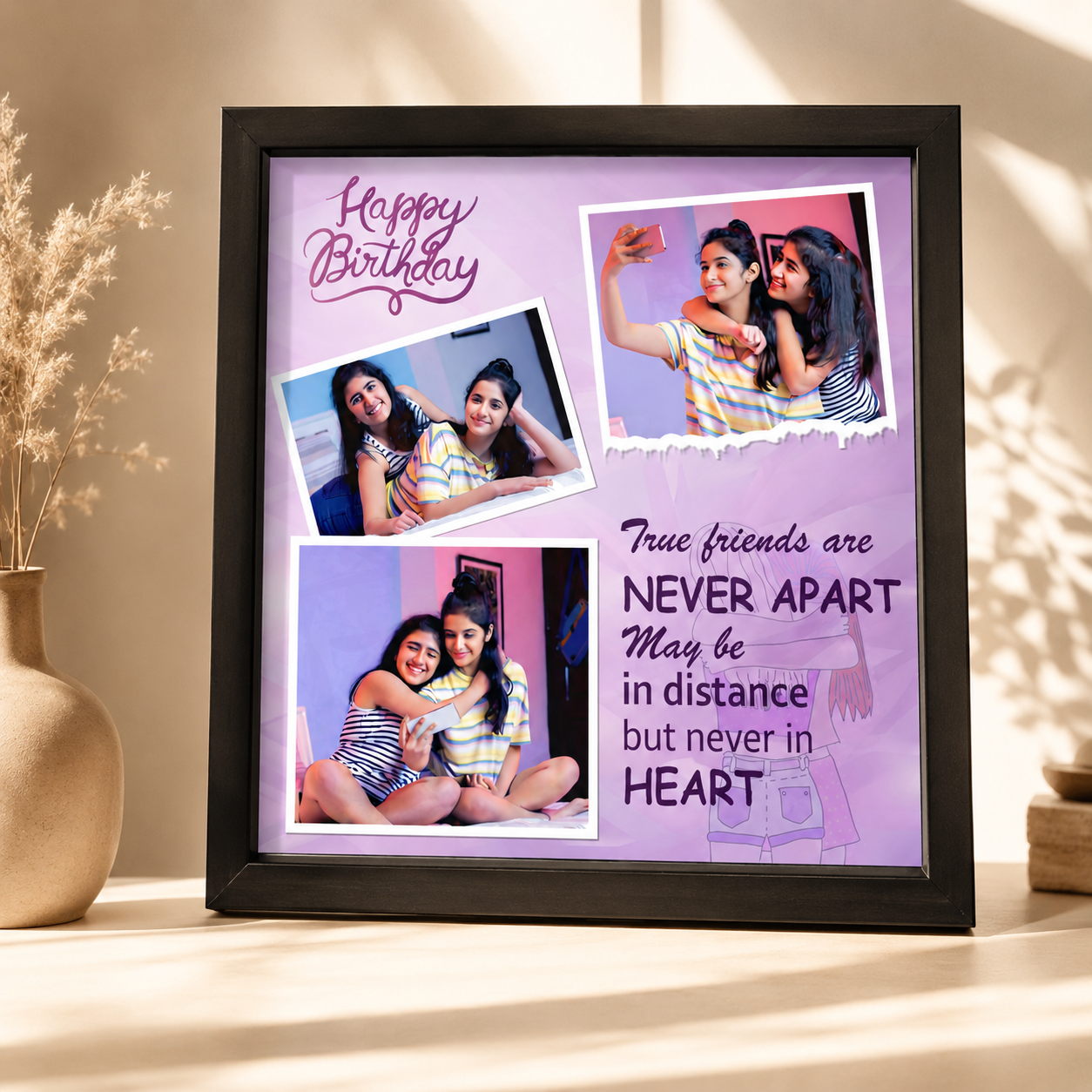 Personalized Best Friends Photo Frame – Custom Birthday Memory Frame