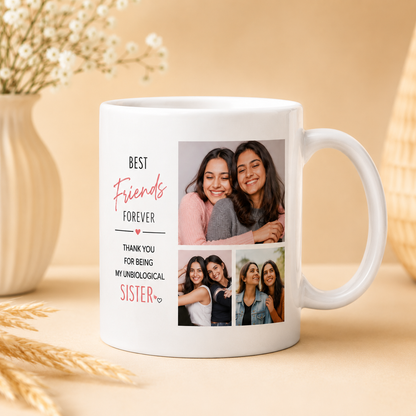 Personalized Best Friends Photo Mug – Custom Friendship Gift