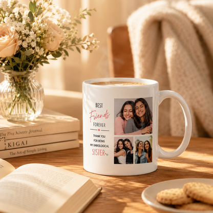 Personalized Best Friends Photo Mug – Custom Friendship Gift