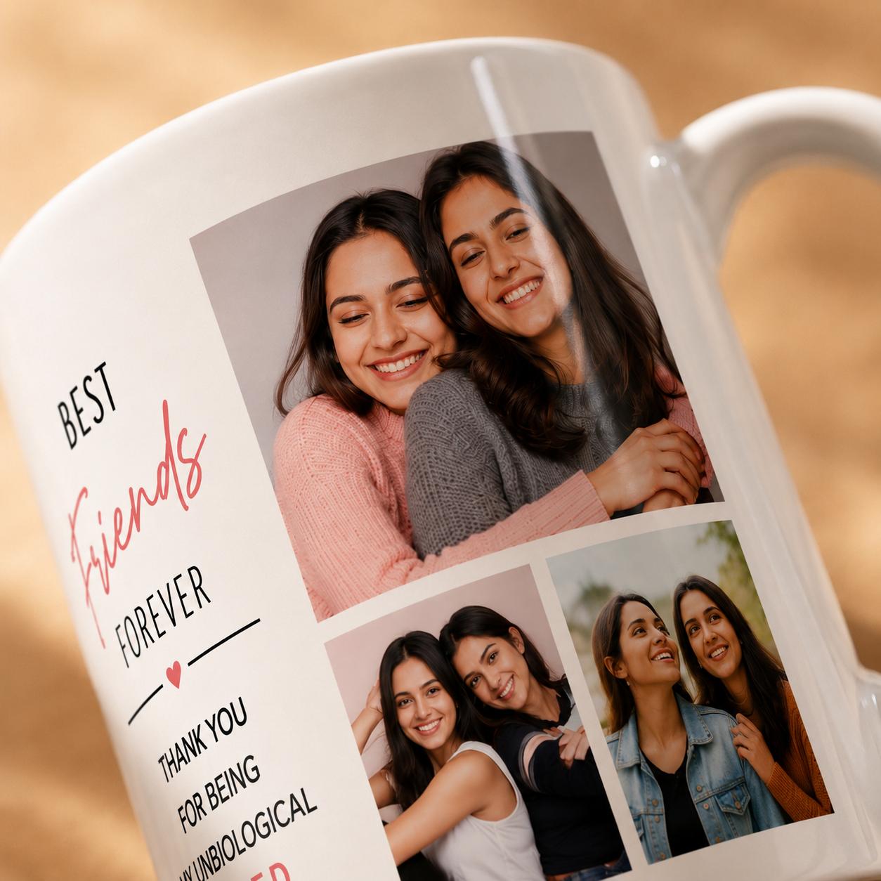 Personalized Best Friends Photo Mug – Custom Friendship Gift