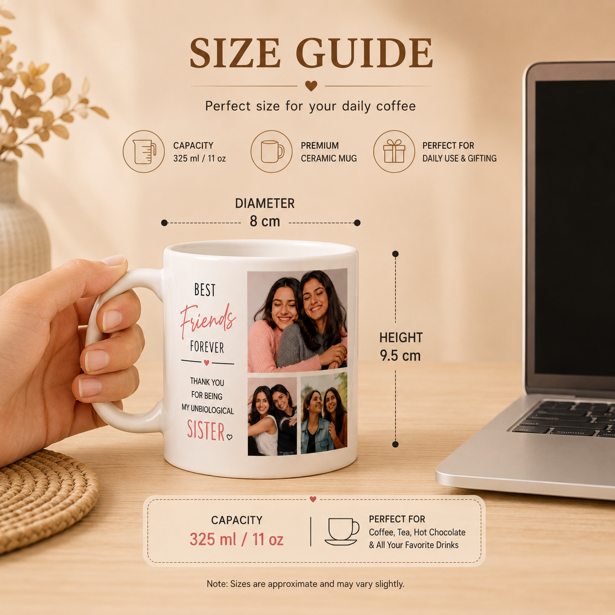 Personalized Best Friends Photo Mug – Custom Friendship Gift