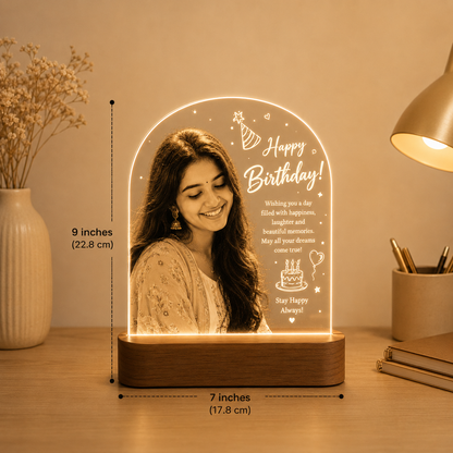 Personalized Birthday LED Photo Lamp – Custom Photo Gift