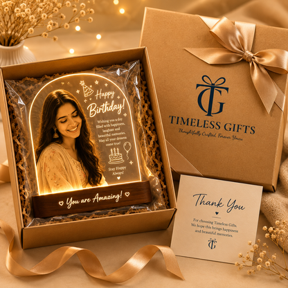 Personalized Birthday LED Photo Lamp – Custom Photo Gift