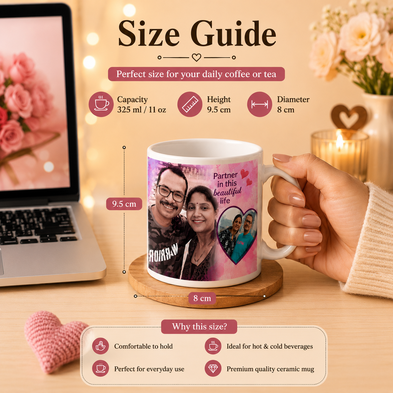 Personalized Couple Photo Mug – Custom Love Gift