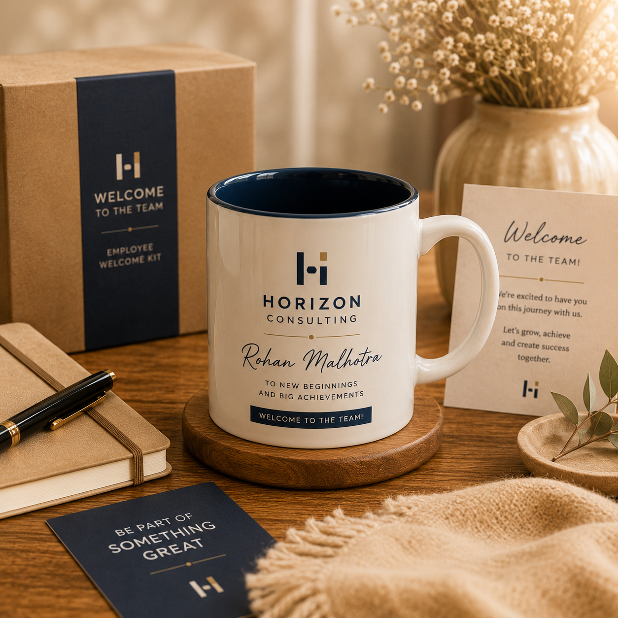 Personalized Employee Welcome Mug  Premium Corporate Joining Gift
