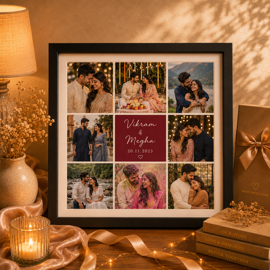 Personalized First Anniversary Photo Frame – 12x12 Inches