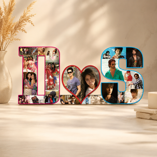 Personalized Initial Heart Photo Frame | Custom Couple Gift