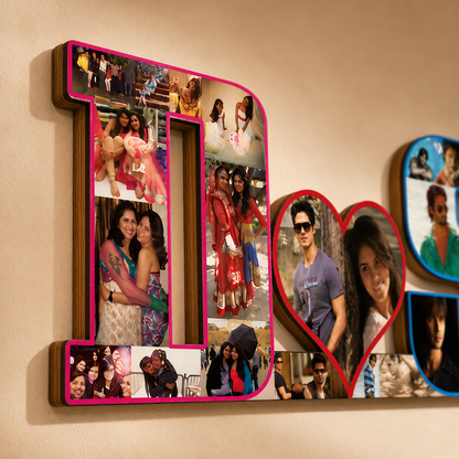 Personalized Initial Heart Photo Frame | Custom Couple Gift
