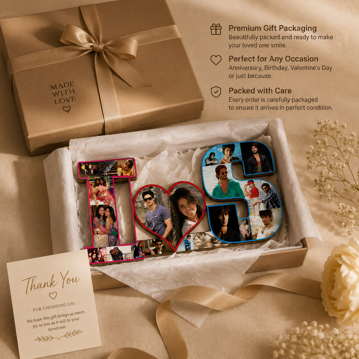 Personalized Initial Heart Photo Frame | Custom Couple Gift