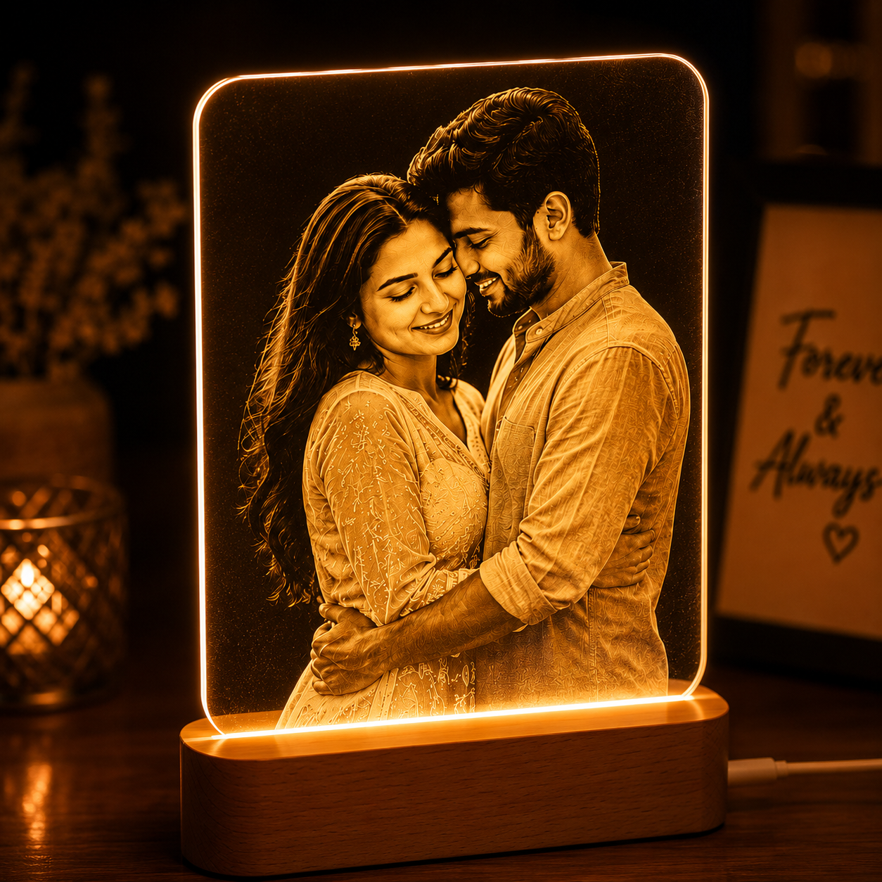 Personalized LED Photo Lamp – Light Up Your Memories
