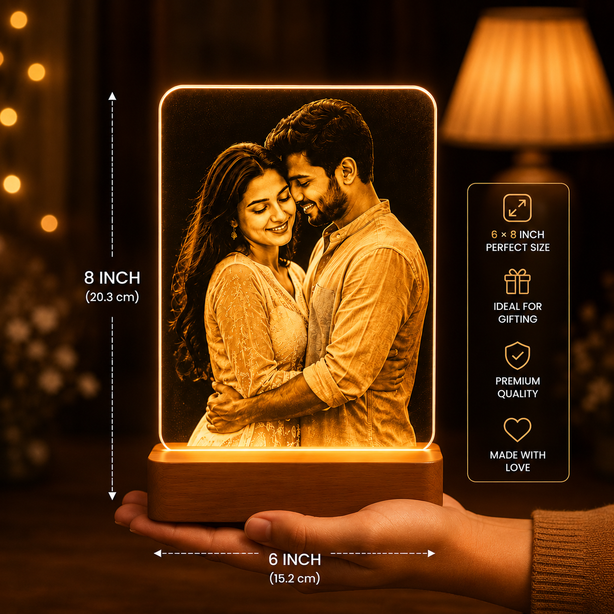 Personalized LED Photo Lamp – Light Up Your Memories