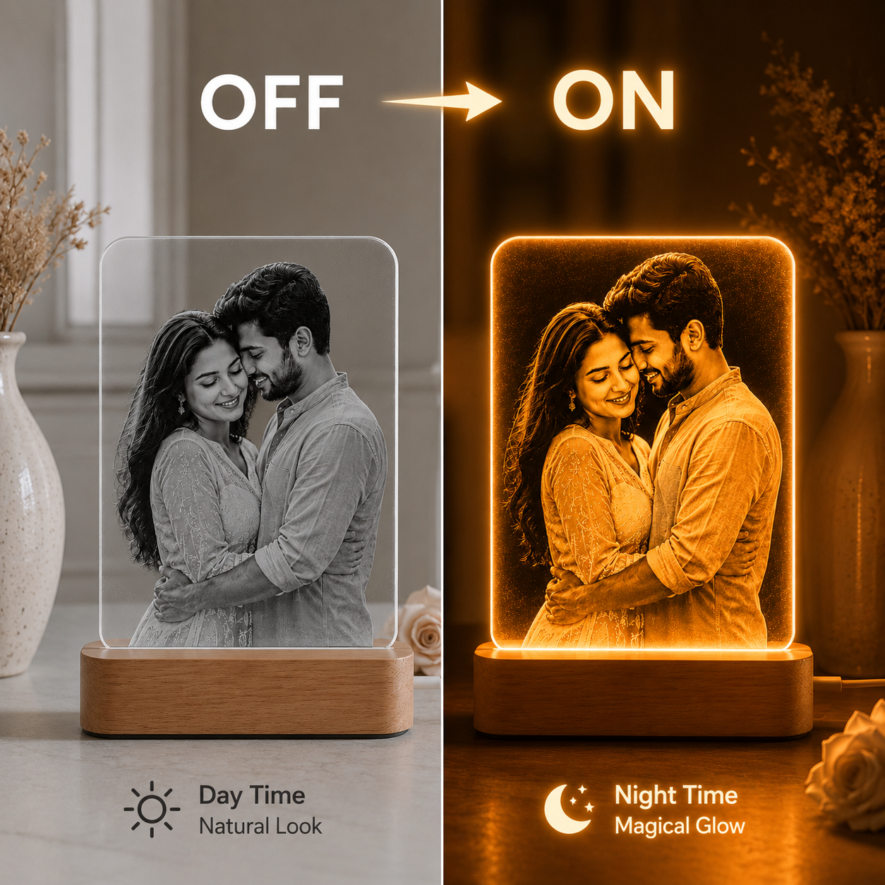 Personalized LED Photo Lamp – Light Up Your Memories