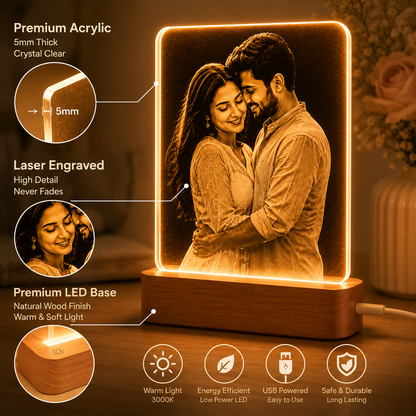 Personalized LED Photo Lamp – Light Up Your Memories
