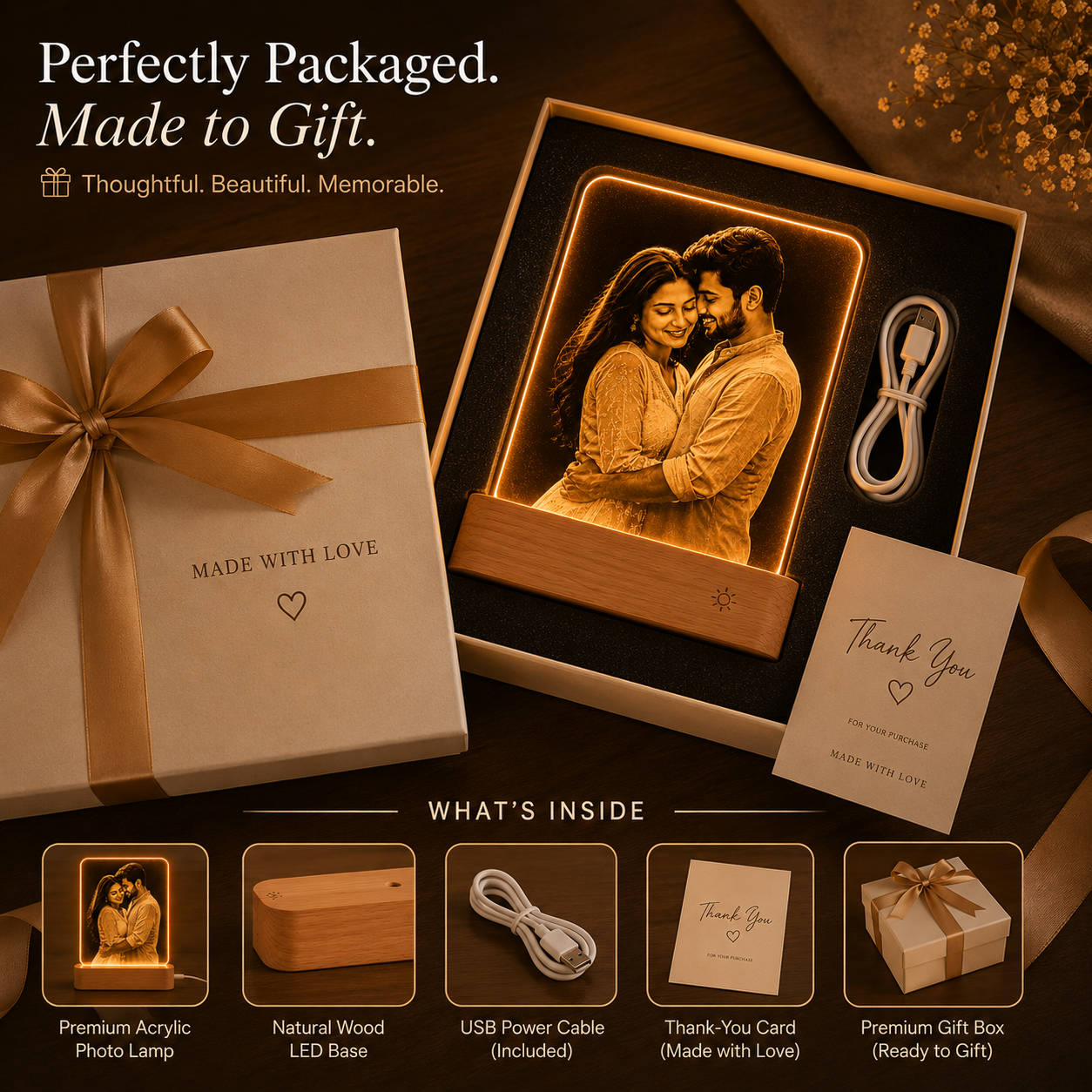 Personalized LED Photo Lamp – Light Up Your Memories