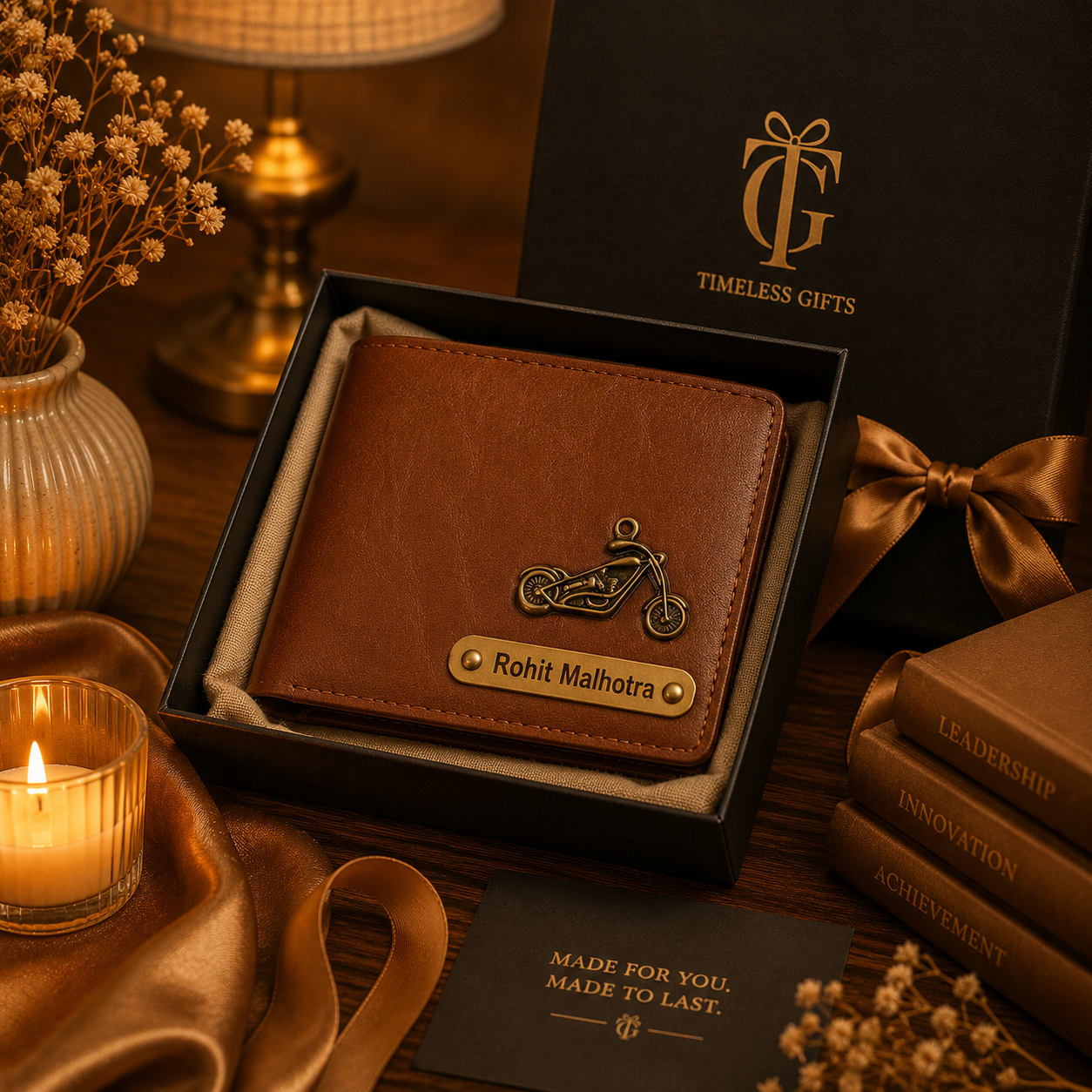 Personalized Leather Wallet for Men  Custom Name Wallet Gift