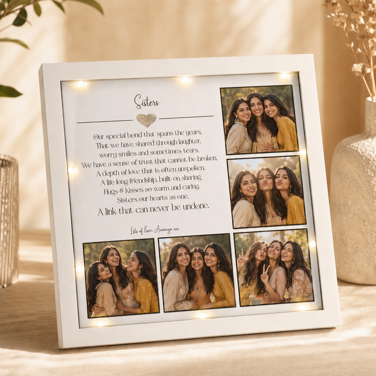 Personalized Sisters Photo Frame – Custom Memory Gift