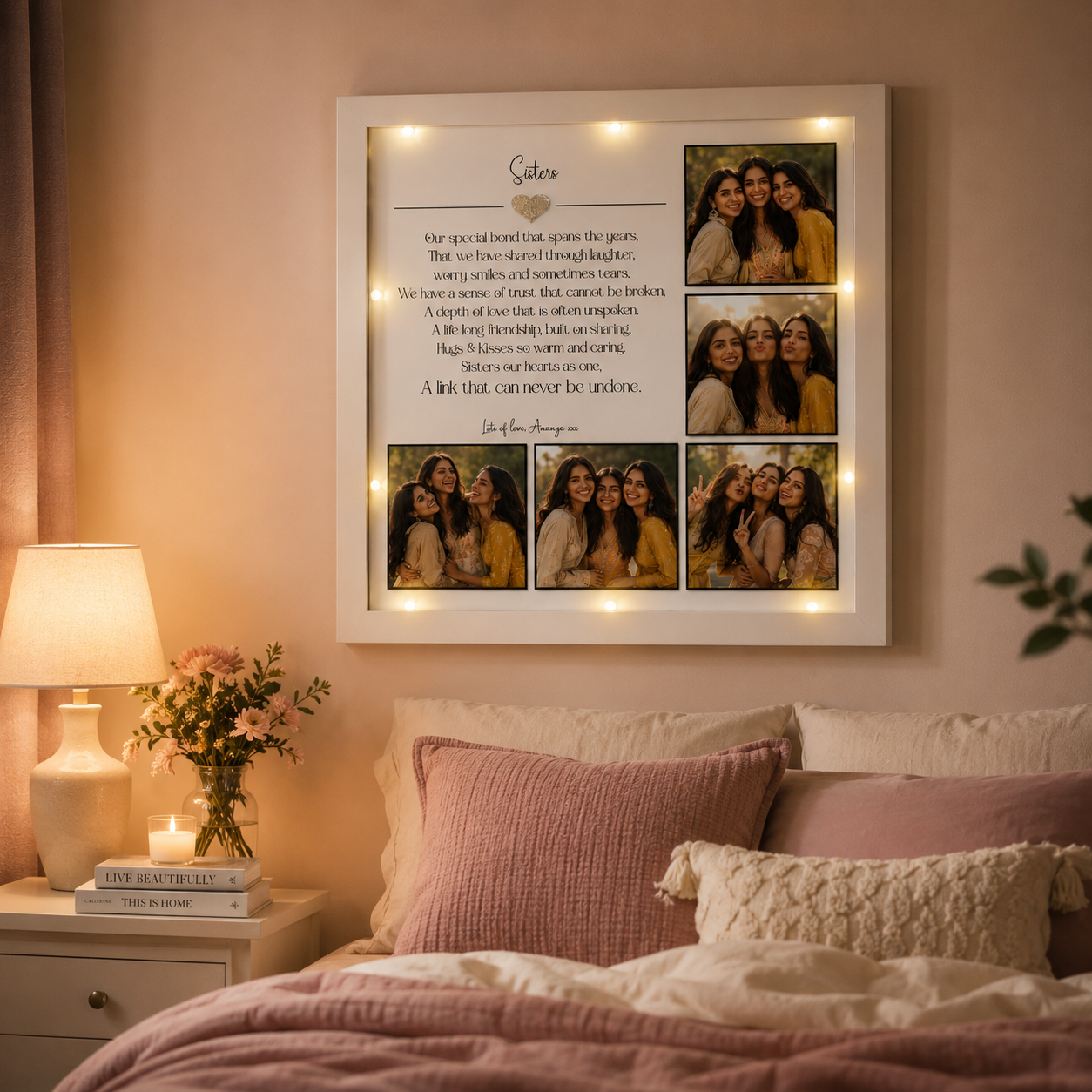 Personalized Sisters Photo Frame – Custom Memory Gift