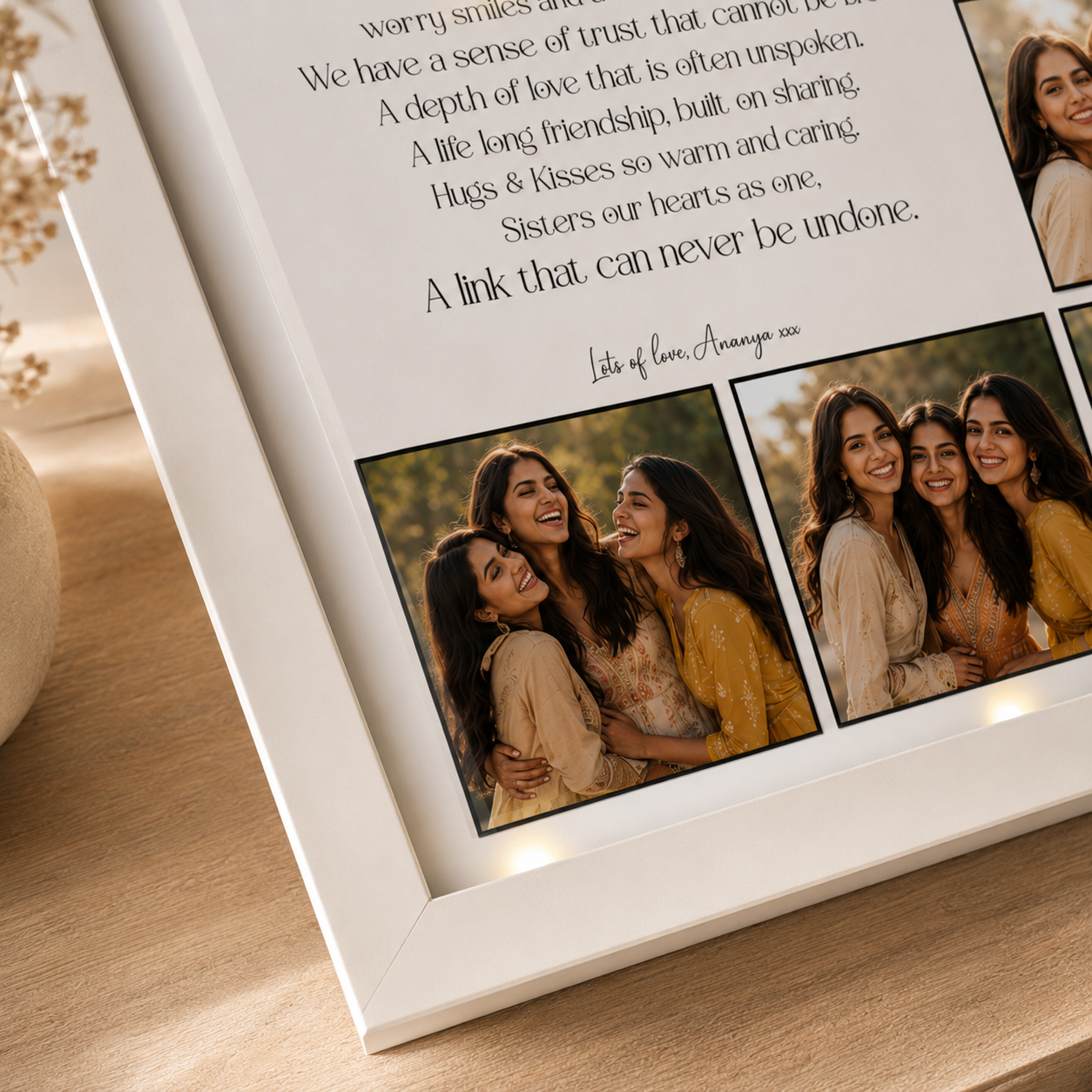 Personalized Sisters Photo Frame – Custom Memory Gift