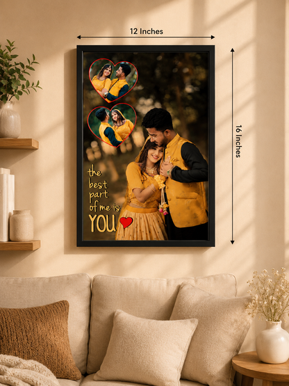 Personalized Couple Photo Frame – The Best Part of Me Is You