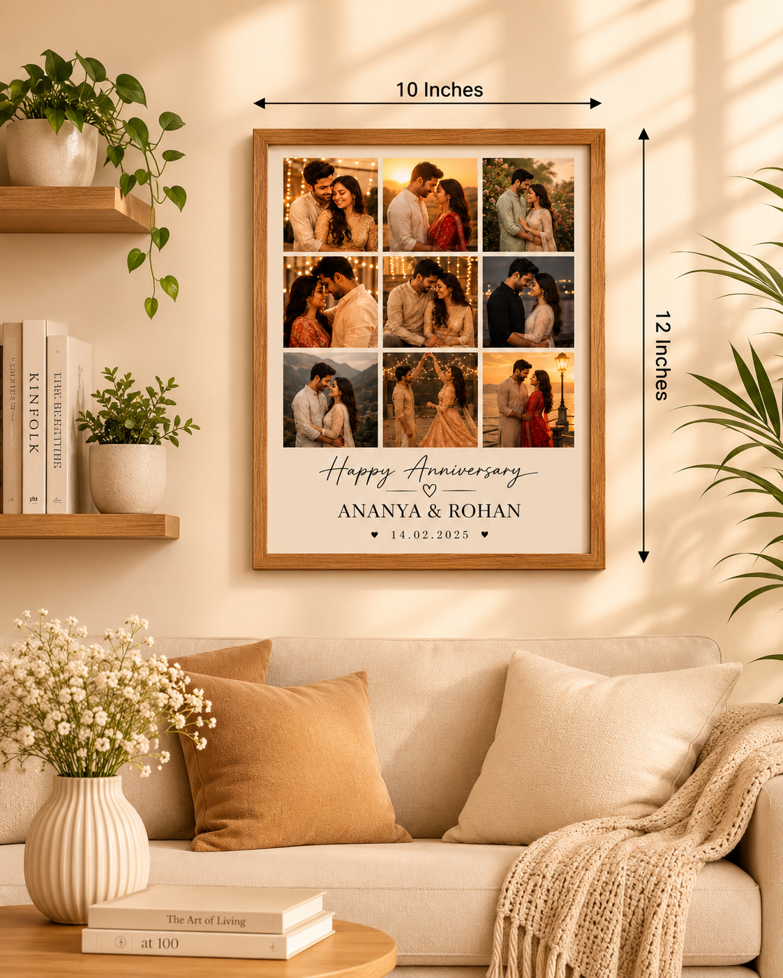 Personalized First Anniversary Photo Frame – Custom Memory Gift