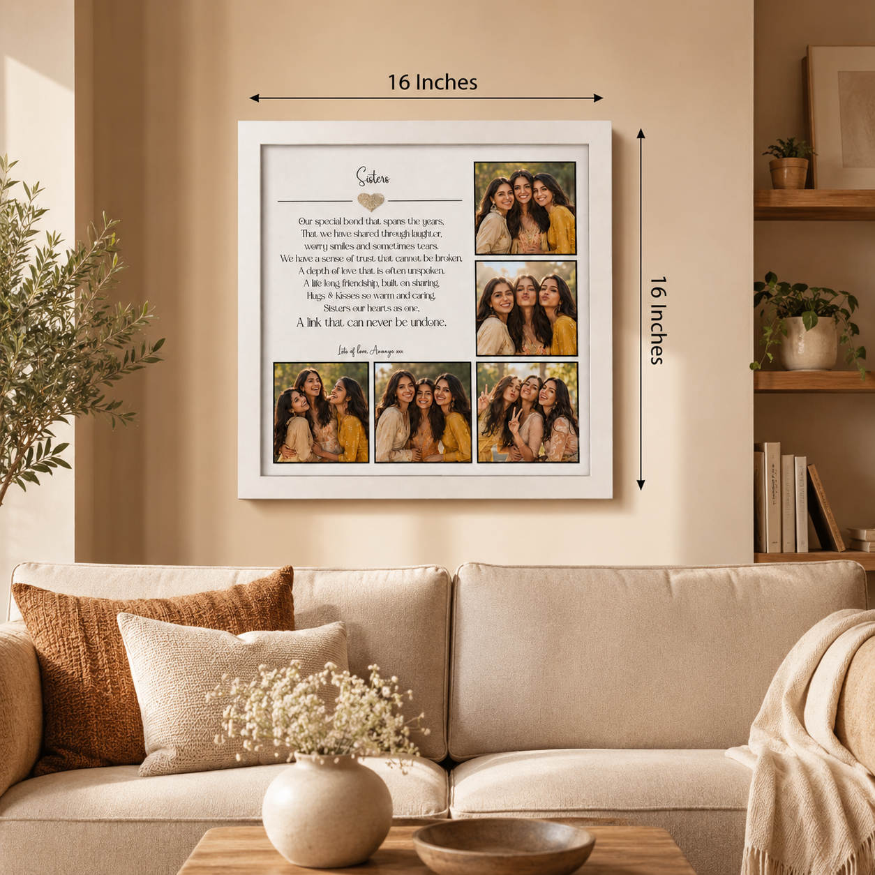 Personalized Sisters Photo Frame – Custom Memory Gift