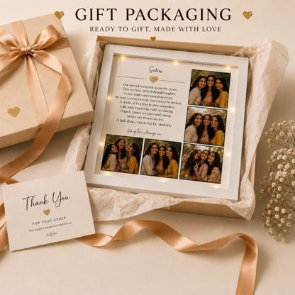 Personalized Sisters Photo Frame – Custom Memory Gift